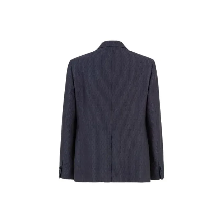 FENDI Ff Stripes Motif Jacquard Single Breasted Jacket-1