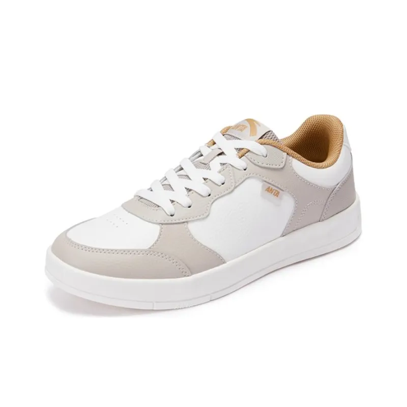Anta Life Collection Warm Slip Resistant Low Top Skateboard Shoes Men's Light Brown-1