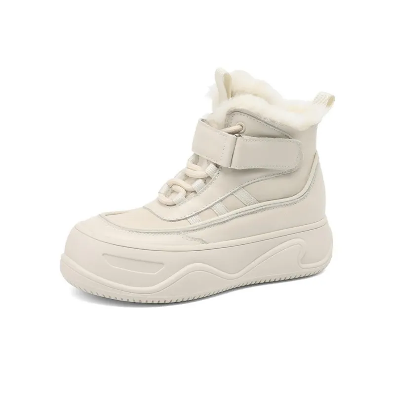 Rosa Bianca Warm Wear-Resistant Lightweight Breathable Height Increasing High-Top Skateboard Shoes Women's-7
