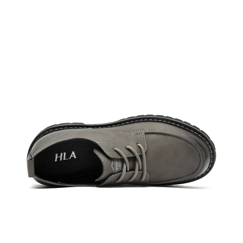 HLA Dress Shoes Men Low Top Black/Brown-10