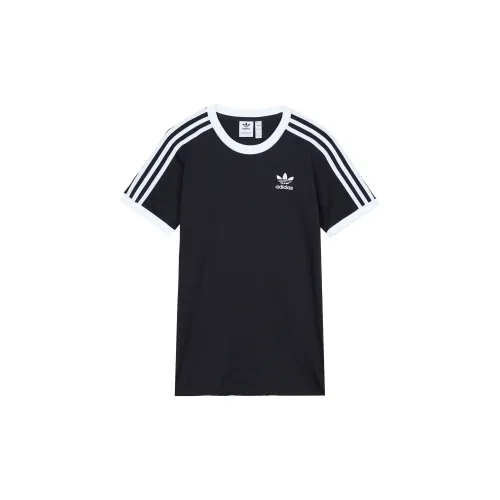 Adidas Originals Shamrock Retro Stripes T-Shirts Women's Black