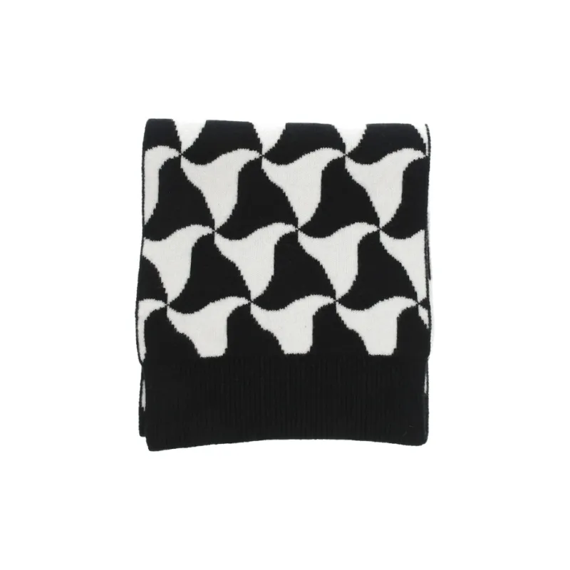 Bottega Veneta Knit Scarves Women's Black/White-1