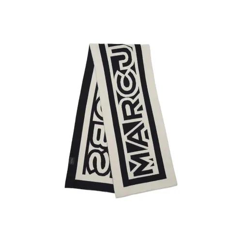 MARC JACOBS Flock Logo Stripe Scarf