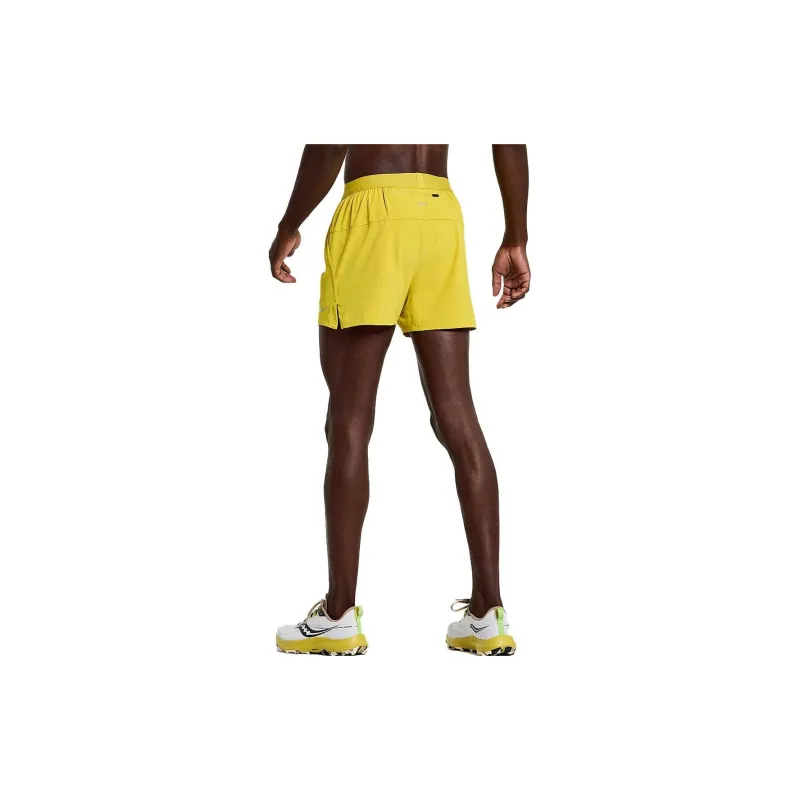 Saucony Outpace Casual Shorts Men Yellow-3