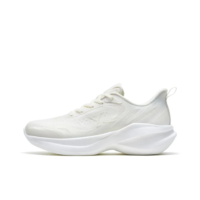 XTEP Lingbi Anti Slip And Wear Resistant Breathable Low Top Casual Running Shoes Women's Pearl White-0