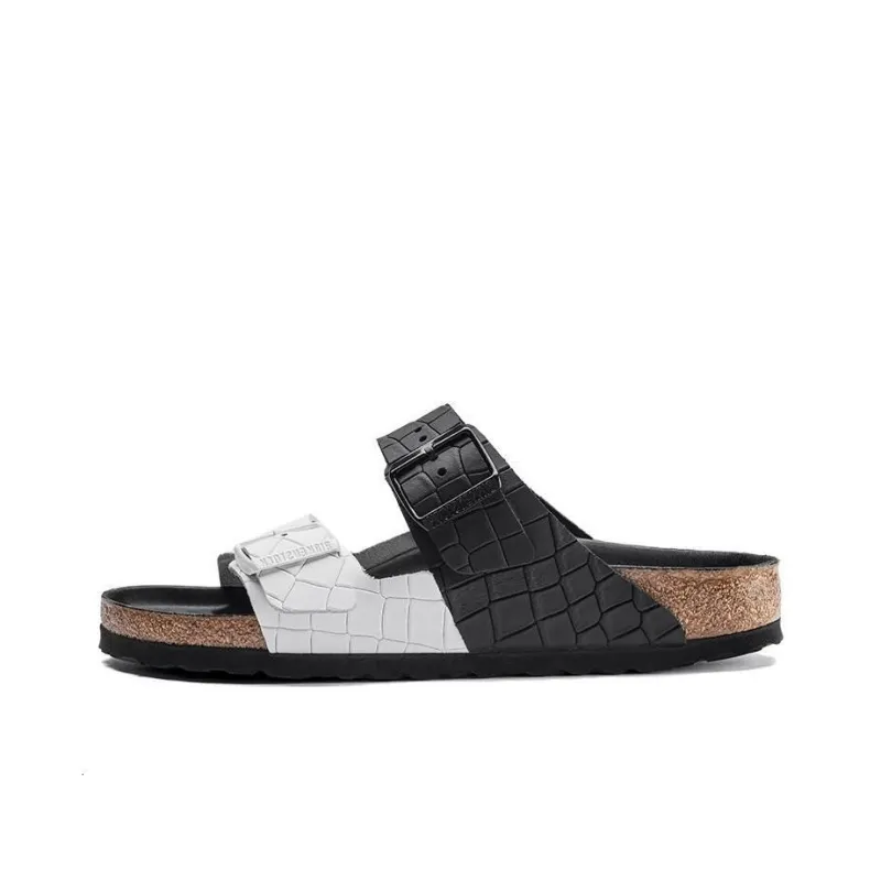 Birkenstock Arizona Slide Slippers Unisex Black Narrow Fit-0