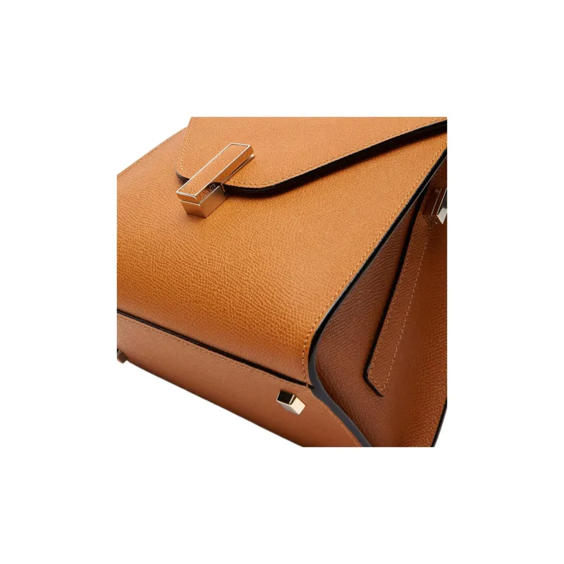 Valextra Iside Millepunte Calfskin Shoulder Bag, Crossbody Bag, Handbag Mini Women's Havana Brown-3