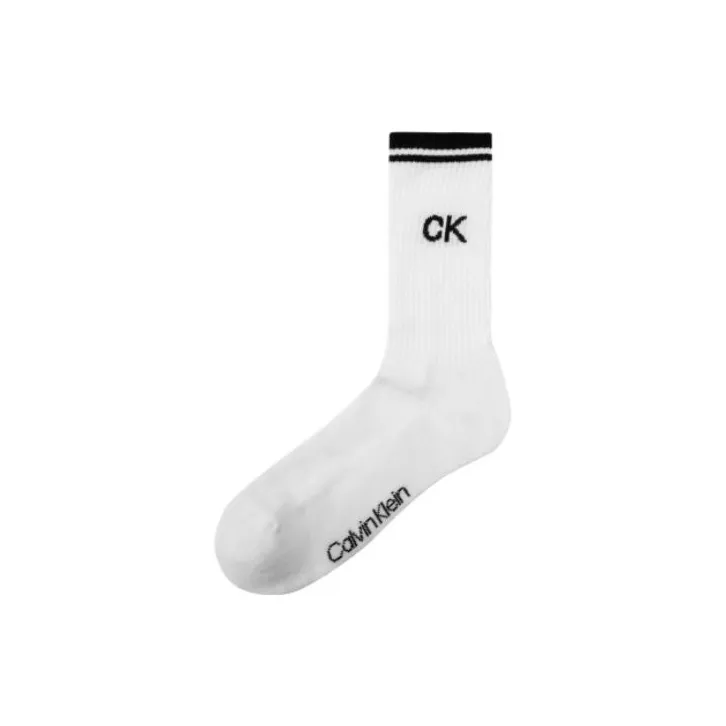 CK/Calvin Klein Mid-Calf Socks Unisex 1 Pack White-0