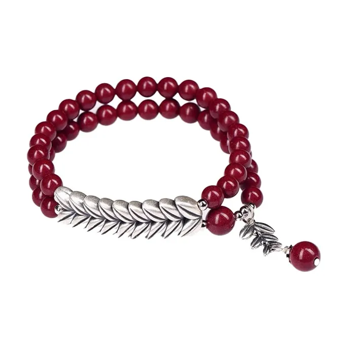 Carp Crystals Reconstructed Cinnabar Jade Bracelets Unisex Reconstructed Cinnabar-1