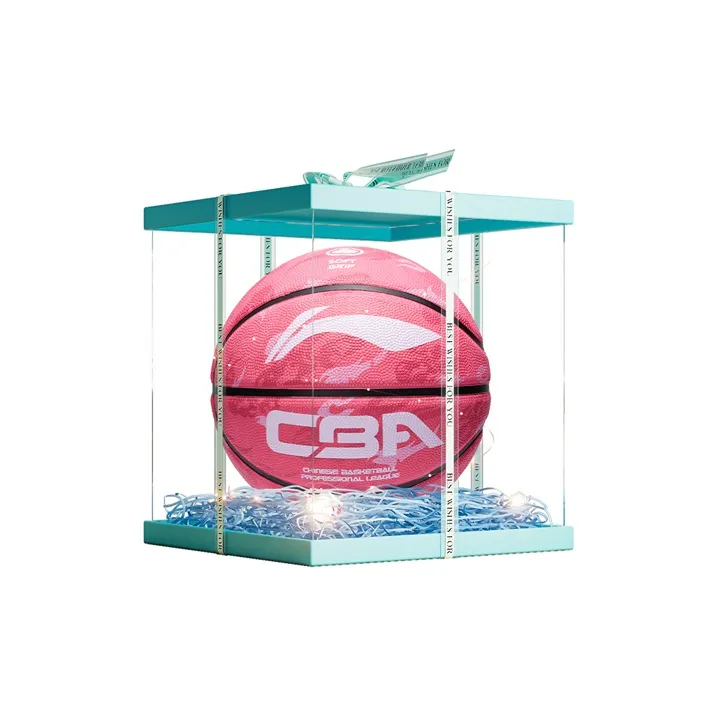 LiNing Rubber Basketball Pink Size 7 5 Size Training Women's-12
