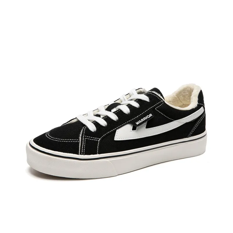 Warrior Huichao Thermal Abrasion Resistant Lightweight Slip Resistant Low Top Canvas Shoes Unisex Black Beige-2