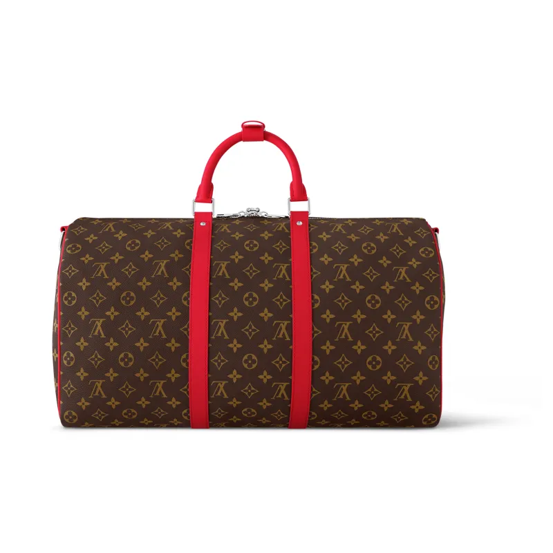 LOUIS VUITTON KeepallBandoulière Coated Canvas With Cow Leather Trim Travel Bag Men's-2