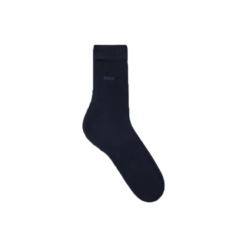 HUGO BOSS FW23 Mid Calf Socks Men's 1 Pack Dark Blue-1