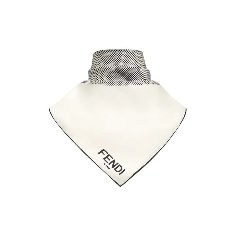 FENDI Silk Scarves Women's White-0