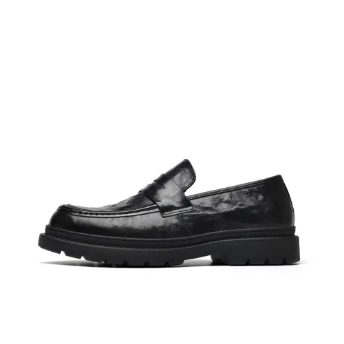 LUOGOKS Men's Casual Shoes Men Low-Top Black