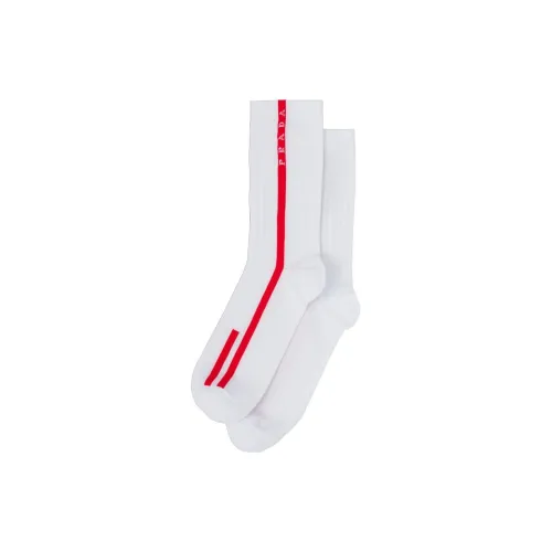 PRADA Mid-Calf Socks Men's White