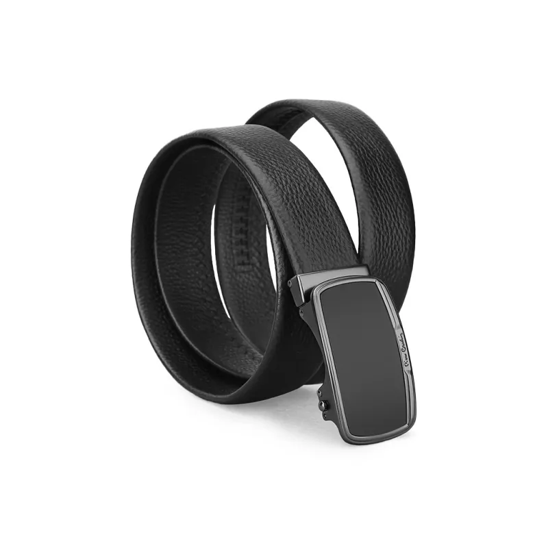 PIERRE CARDIN Business Casual Automatic Buckle High End Cow Leather Belts Men's Width 3.5cm-4