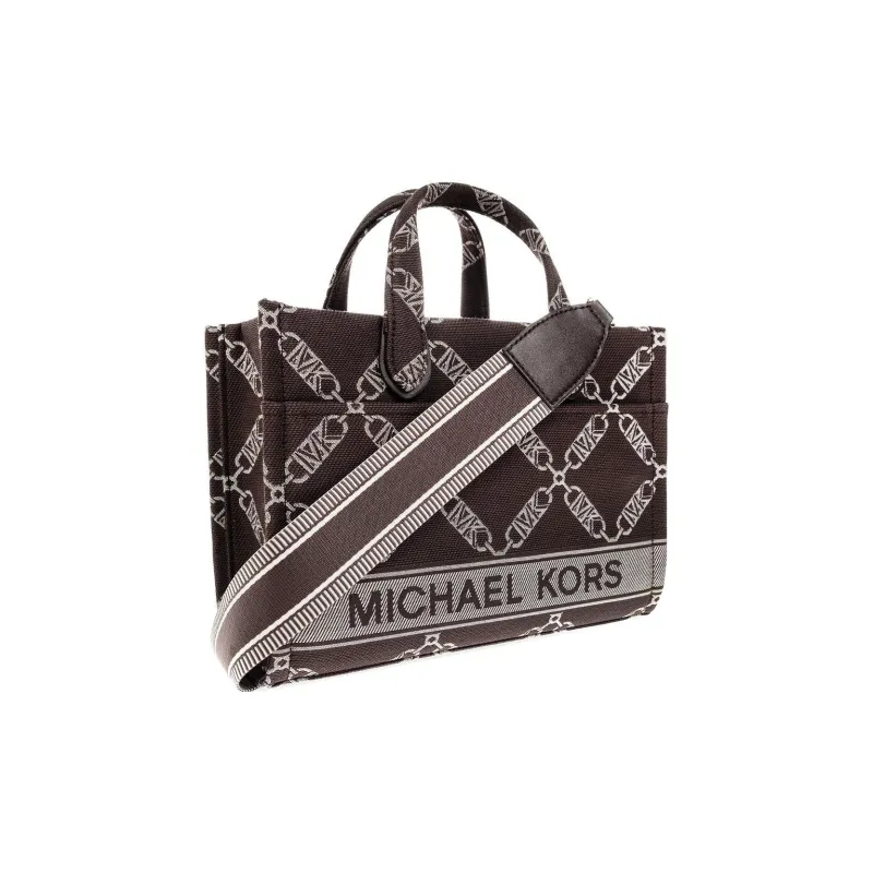 MICHAEL KORS Gigi Fabric Tote Bag, Shopping Bag, Shoulder Bag, Crossbody Bag, Handbag Trumpets Women's Brown-1