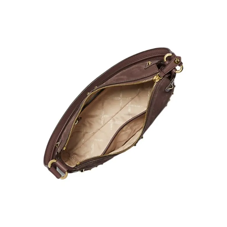 MICHAEL KORS Astor Suede Handbag Shoulder Bag Women's Chocolate-1