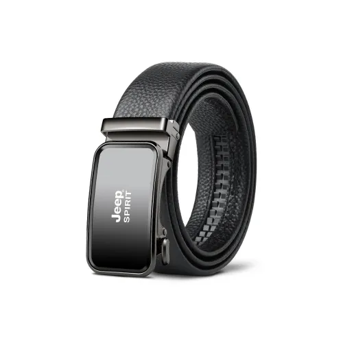 JEEP SPIRIT Automatic Buckle For Young Businessmen Cow Leather Belts Men's 3.5cm