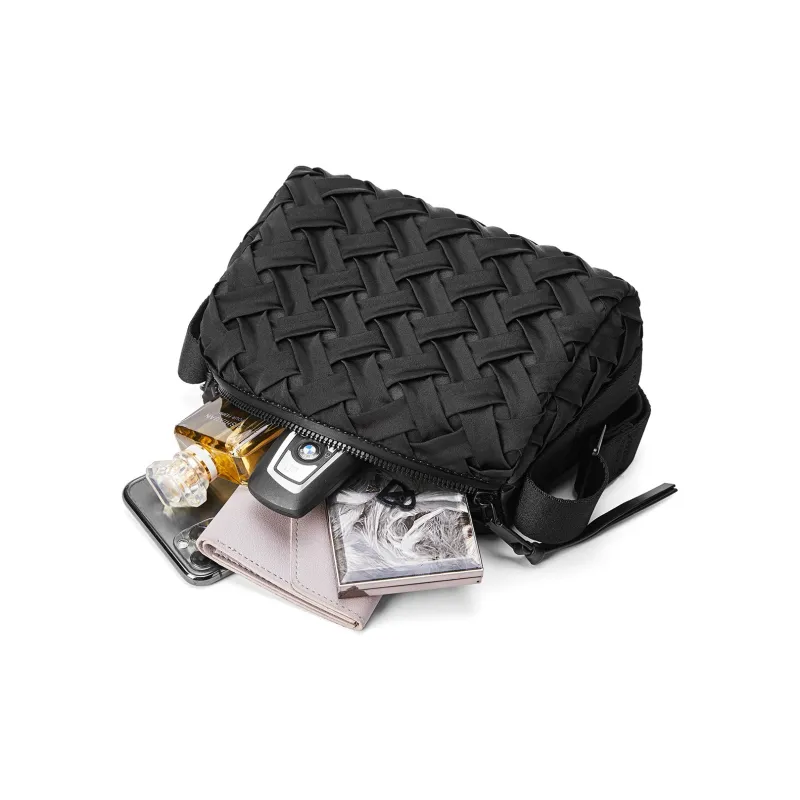 MELLO GOGO Fabric Shoulder Bag Crossbody Bag Regular Women's Black-4