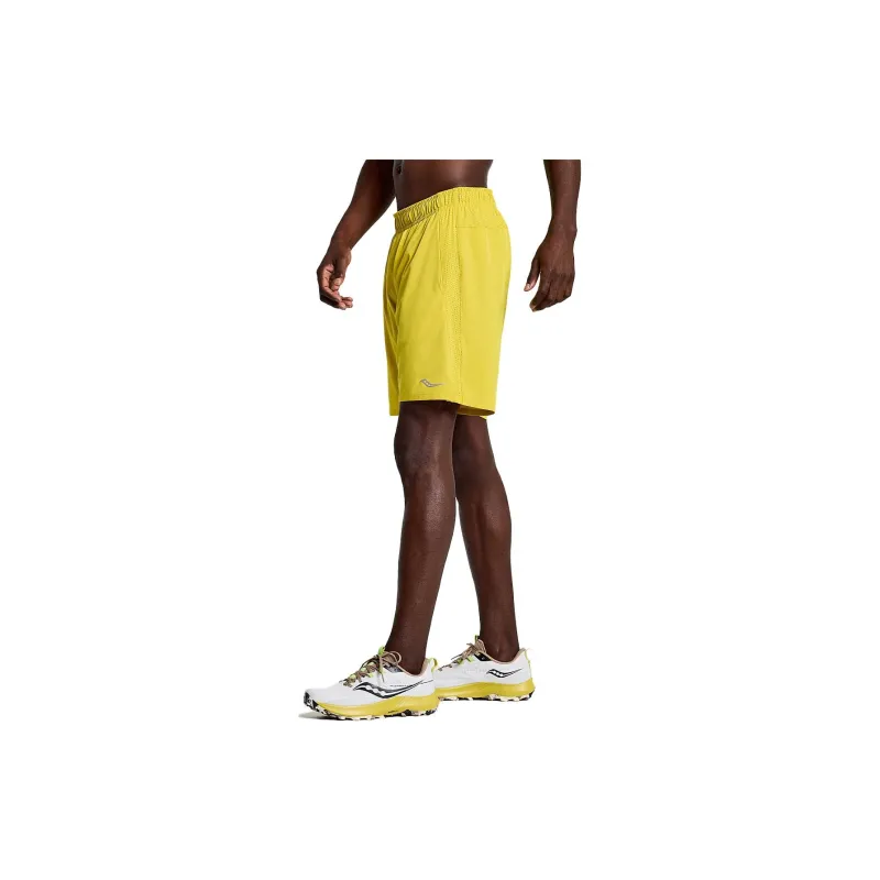 Saucony Outpace Casual Shorts Men Yellow-1