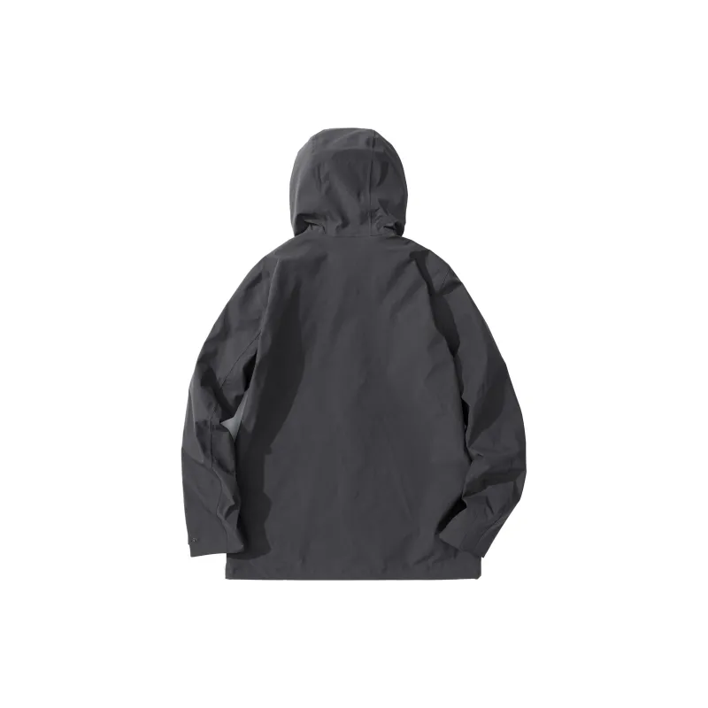 Jack Wolfskin Water Resistant Windproof Warm Water Repellent Windbreaker Jacket Men's Dark Gray-2