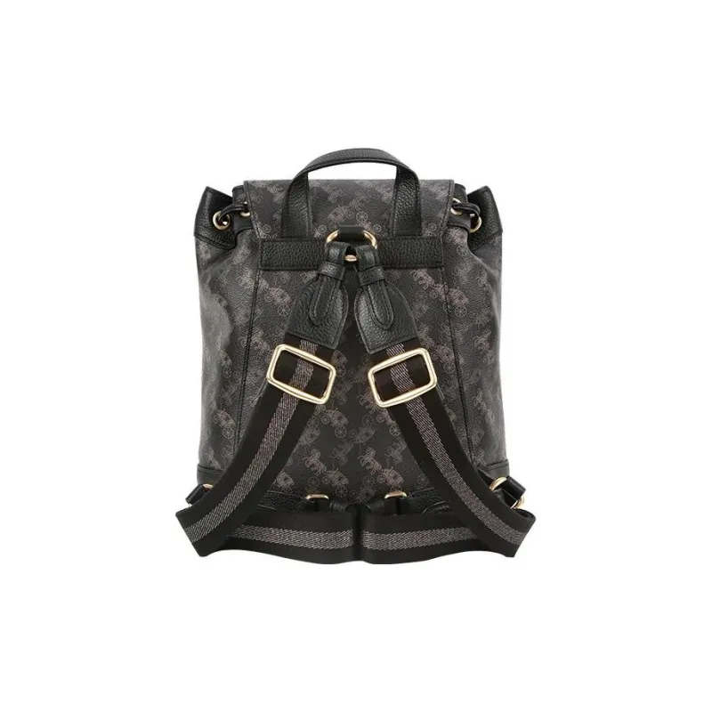 COACH PVC Backpack Medium Size Women's Gray Brown-3