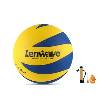 LENWAVE PU Size 5 Ball Volleyball Unisex Blue Yellow
