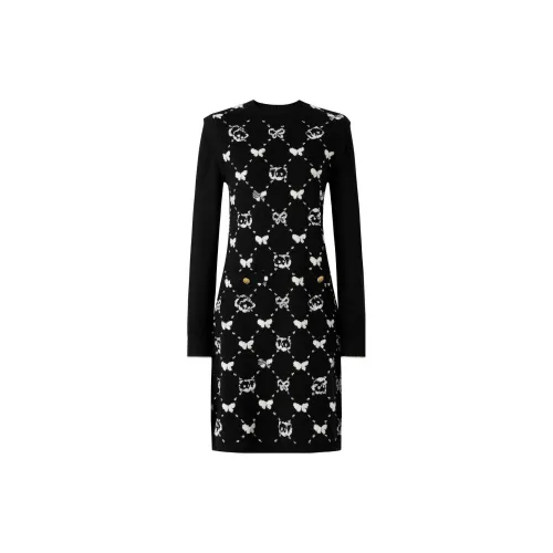 JZ Juzui Long-Sleeved Dresses Women's Heather Black