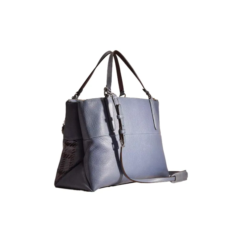 COACH Borough Litchi Grain Leather Tote Bag Shopping Bag Handbags Large Size Women's Washable Youth Fabric-1
