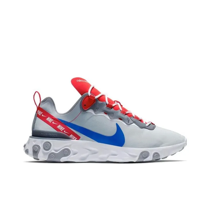 Nike React Element 55 Wolf Grey Game Royal Habanero Red-1