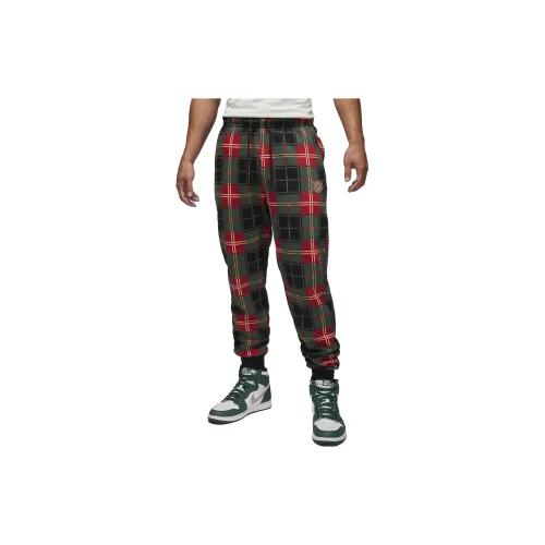 Jordan Essential Holiday Knitted Sweatpants Men Gym Red