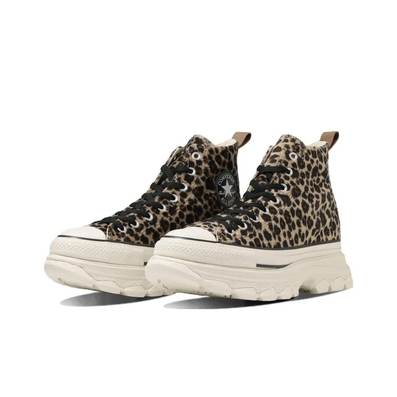 Converse All Star Trekwave Animal Fur Leopard High Top 'Brown'-2