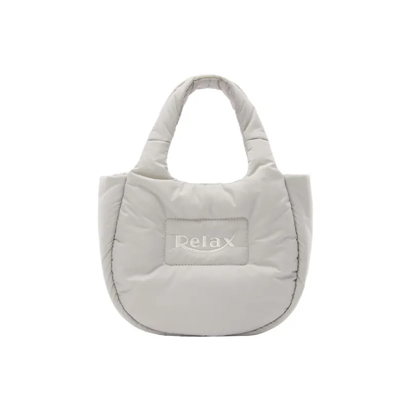 Art Traces Fabric Handbag Small Size Unisex Pure Gray/Skydiving Blue-0