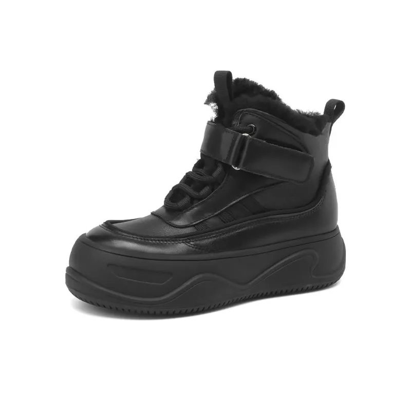 Rosa Bianca Warm Wear-Resistant Lightweight Breathable Height Increasing High-Top Skateboard Shoes Women's-1
