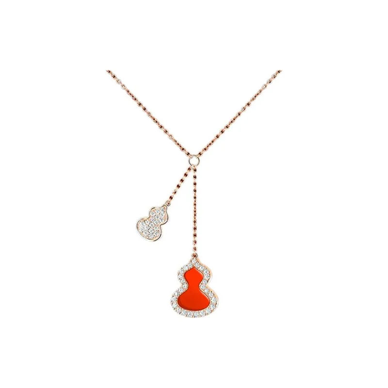 Qeelin 18K Gold, Diamond Necklaces Women's Red/Green-0