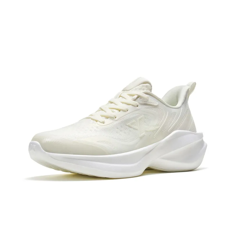 XTEP Lingbi Anti Slip And Wear Resistant Breathable Low Top Casual Running Shoes Women's Pearl White-1