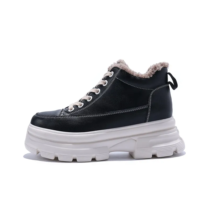 Junjali Warm Height Increasing Wear-Resistant High-Top Casual Shoes Women's-0