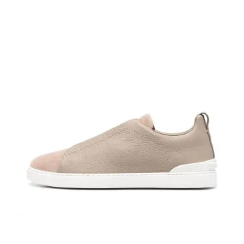 Ermenegildo Zegna Deerskin Triple Stitch Beige