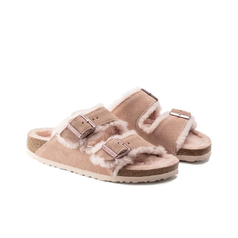 Birkenstock Arizona Shearling Suede Light Rose-3