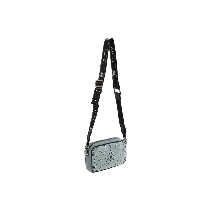 AMIRI Cotton Camera Bag, Crossbody Bag Men's Indigo-2
