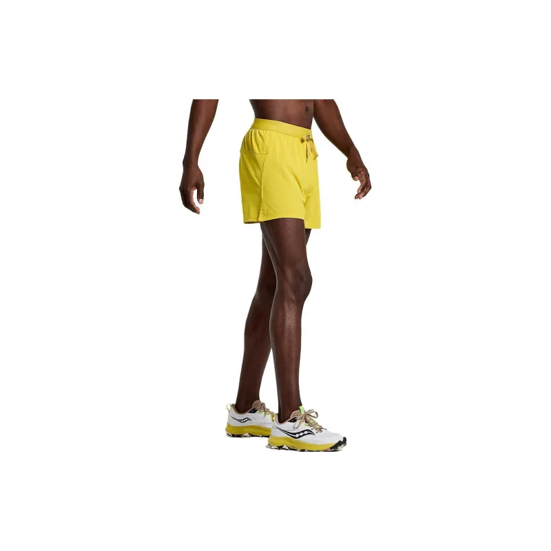Saucony Outpace Casual Shorts Men Yellow-4