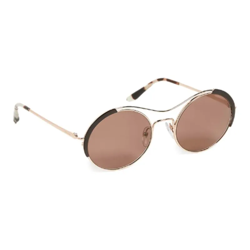 PRADA Metal Aviator Sunglasses Unisex Gold-1