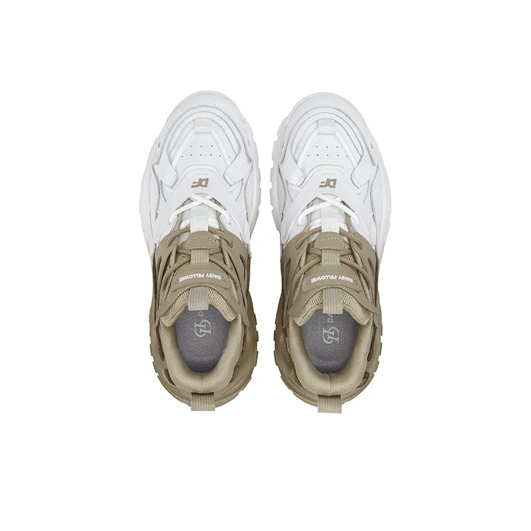 Daisy Fellowes Mango Shoes Low-Top Chunky Sneakers Unisex Raw Coconut Latte Color Scheme-4