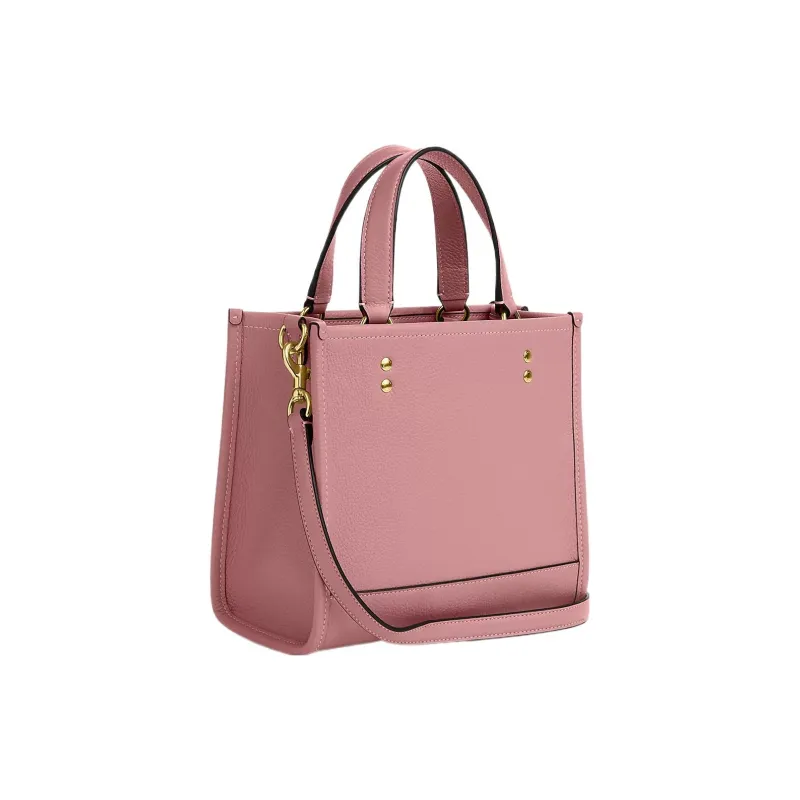 COACH Dempsey Leather Sheet Music Bag Tote Bag Shopping Bag Shoulder Bag Crossbody Bag Handbag Small Size Women's Pink-1