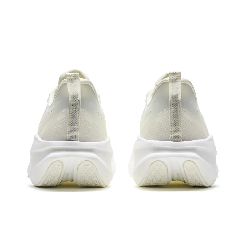 XTEP Lingbi Anti Slip And Wear Resistant Breathable Low Top Casual Running Shoes Women's Pearl White-3
