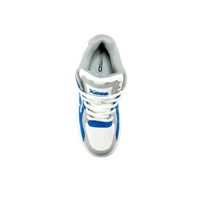 XIANGGUAN XGGO Lightning No.1 Wear Resistant Slip Resistant Low Top Skateboard Shoes Unisex White Blue-3