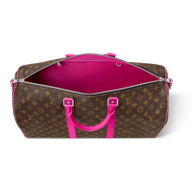 LOUIS VUITTON Keepall Bandouliere 50 Colormania Fuchsia-3