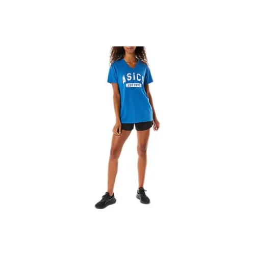 Asics EST 1977 T-Shirts Women's Lake Light Blue